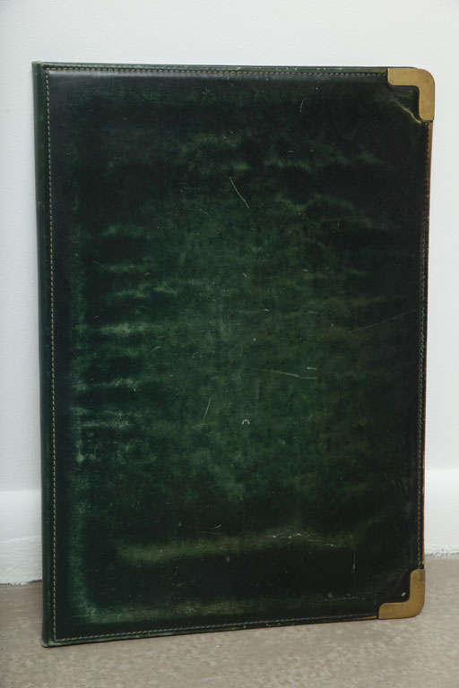 French Leather Desk Blotter, late 19th century.
